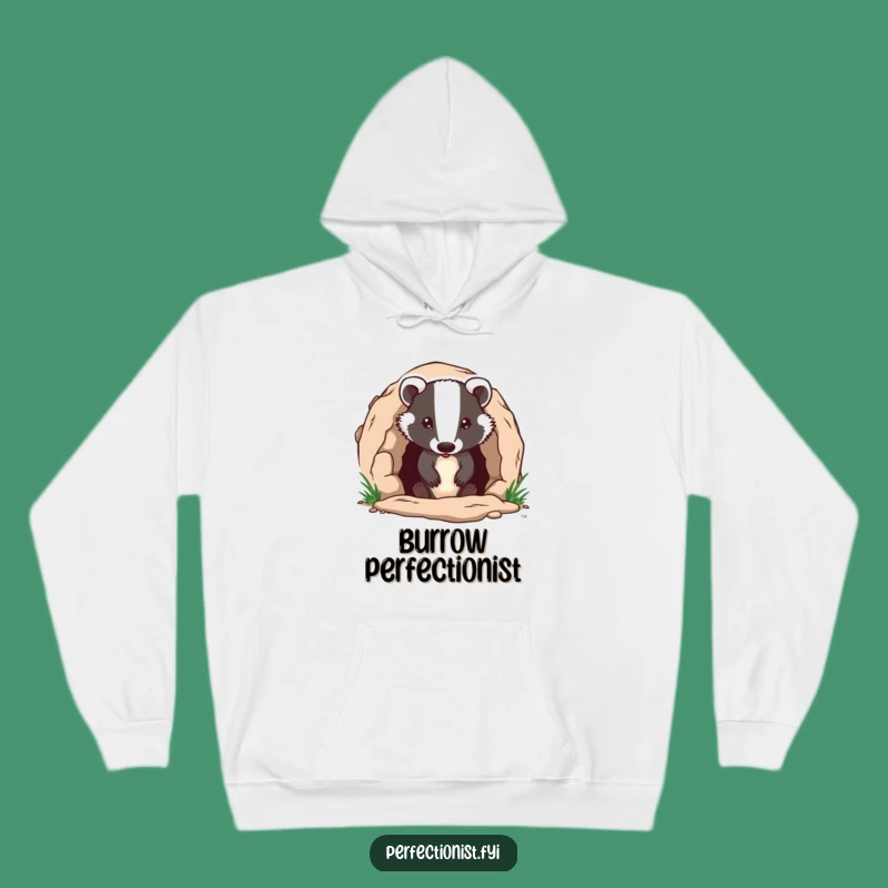 Cozy Funny Badger Hoodie: Warm Apparel Featuring Hilarious Burrow Perfection