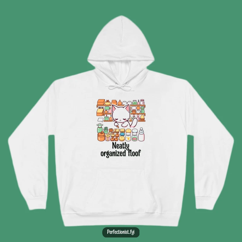 Funny Cat Arranging Hoodie: Cozy & Precise Comfort, The Ultimate Funny Gift