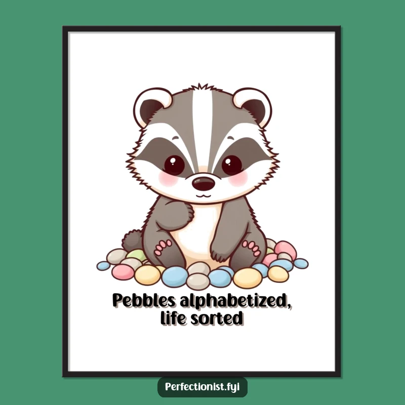 Free Printable Badger Wall Art: Organized Humor for a Tidy, Funny Home