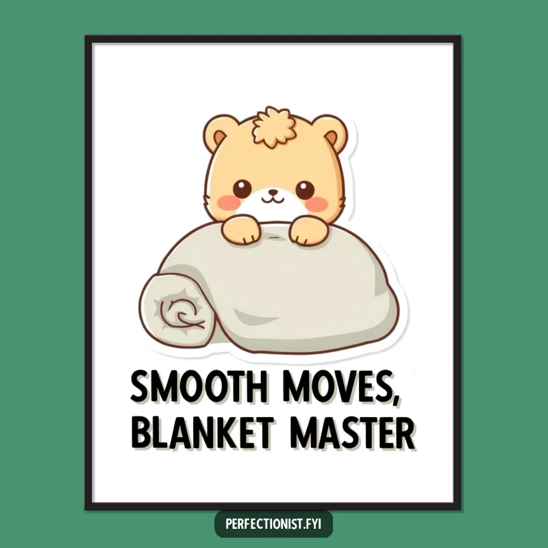 Free Printable Funny Wall Art: Cozy Blanket Animal for a Perfectly Serene Space