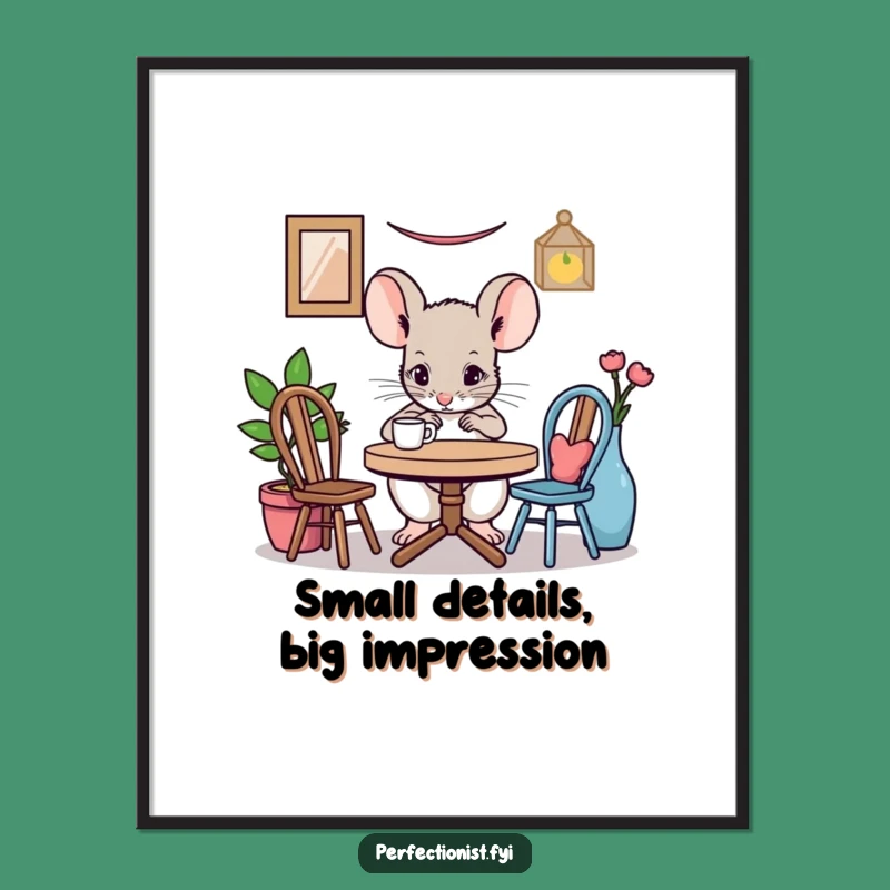Free Printable Mouse Wall Art: Focused Character for a Whimsical, Funny Home