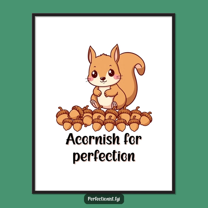 Free Printable Wall Art: Precise Squirrel Acorn Arrangement - Funny Downloadable Decor!