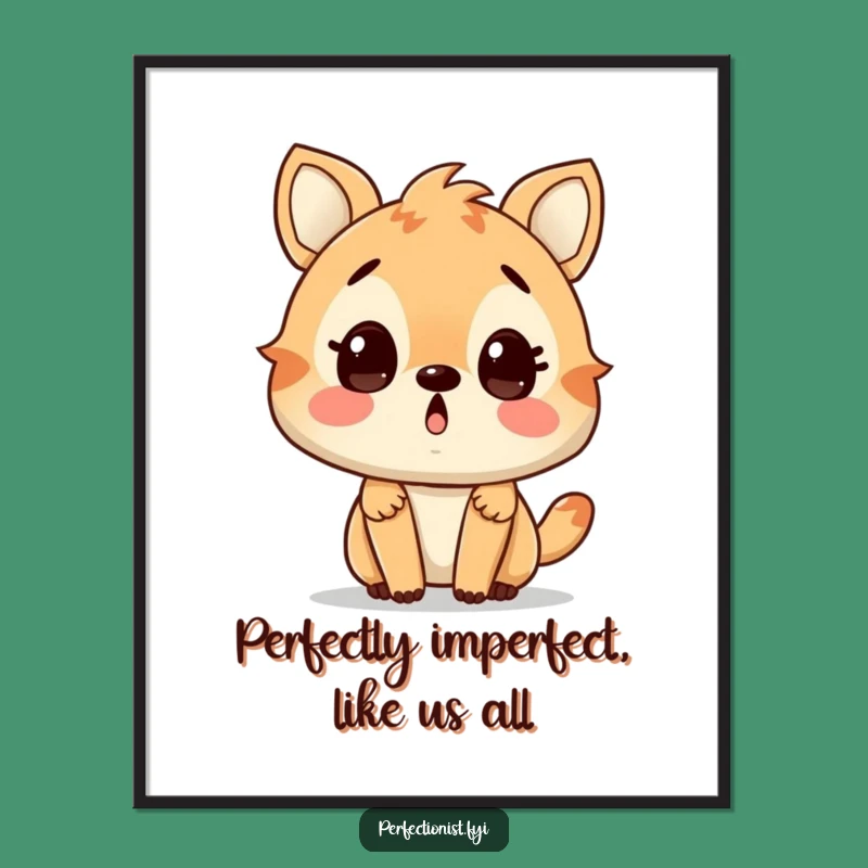 Free Printable Wall Art: Surprised Animal, Tiny Imperfection, Funny Decor