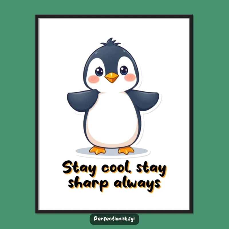 Free Printable Penguin Wall Art: Dapper Bird Downloadable Decor Gift!