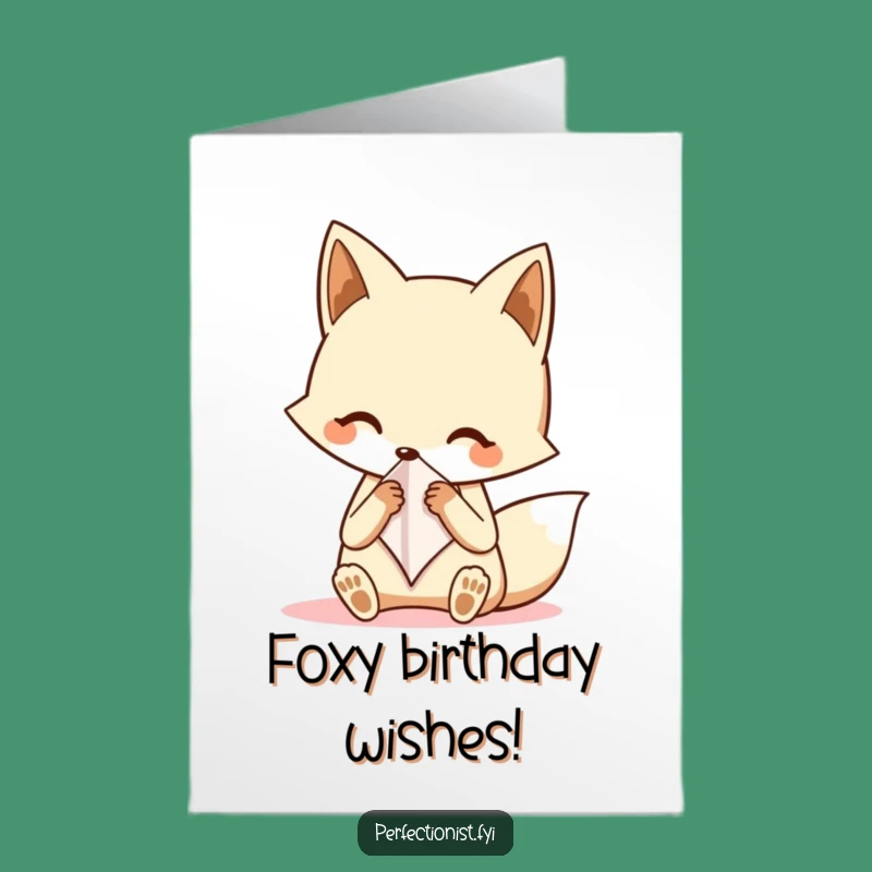Free Printable Fox Birthday Card: Dapper & Funny Downloadable Gift for Celebration