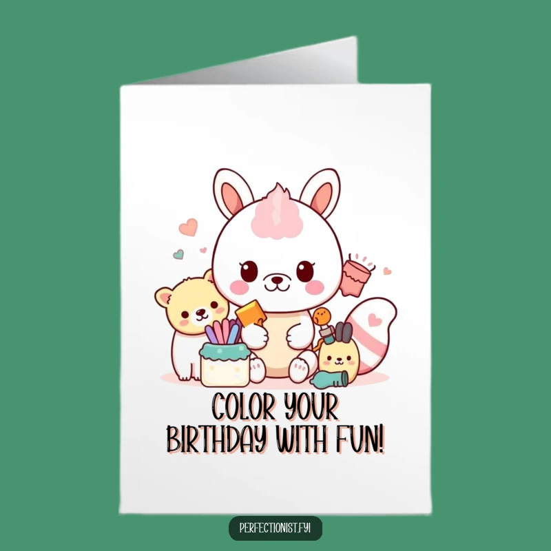 Free Printable Birthday Card: Organized Animal - Funny Downloadable Gift