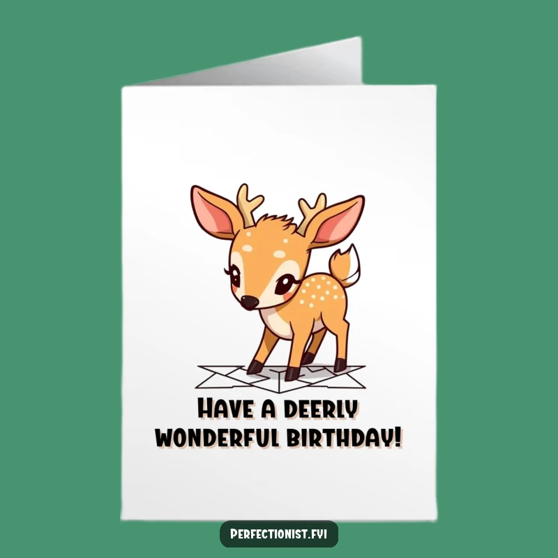 Free Printable Deer Planning Birthday Card - Funny Downloadable Gift for Planners