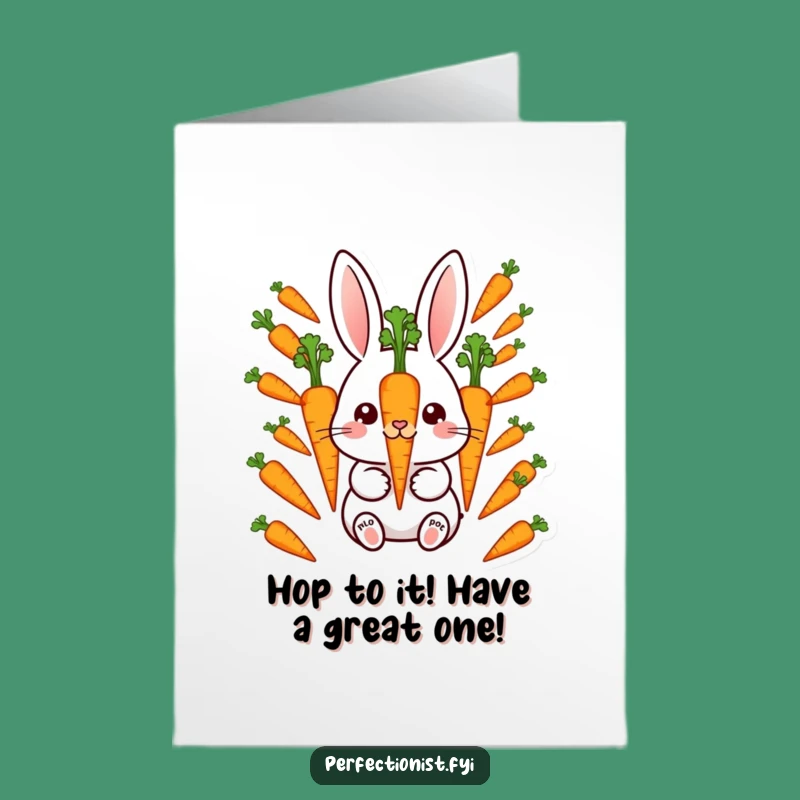 Free Printable Bday Card: Meticulous Rabbit Carrots for a Perfectly Funny Day