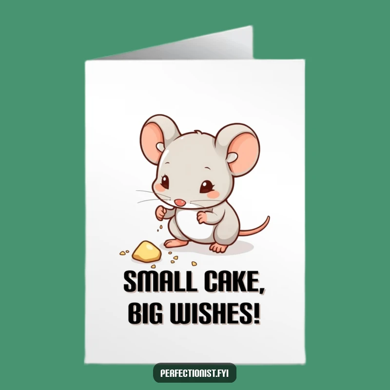 Meticulous Free Printable Mouse Birthday Card: Funny DIY Downloadable for Perfectionists