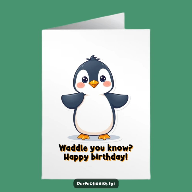 Free Printable Penguin Birthday Card: Dapper Bird Downloadable Gift!