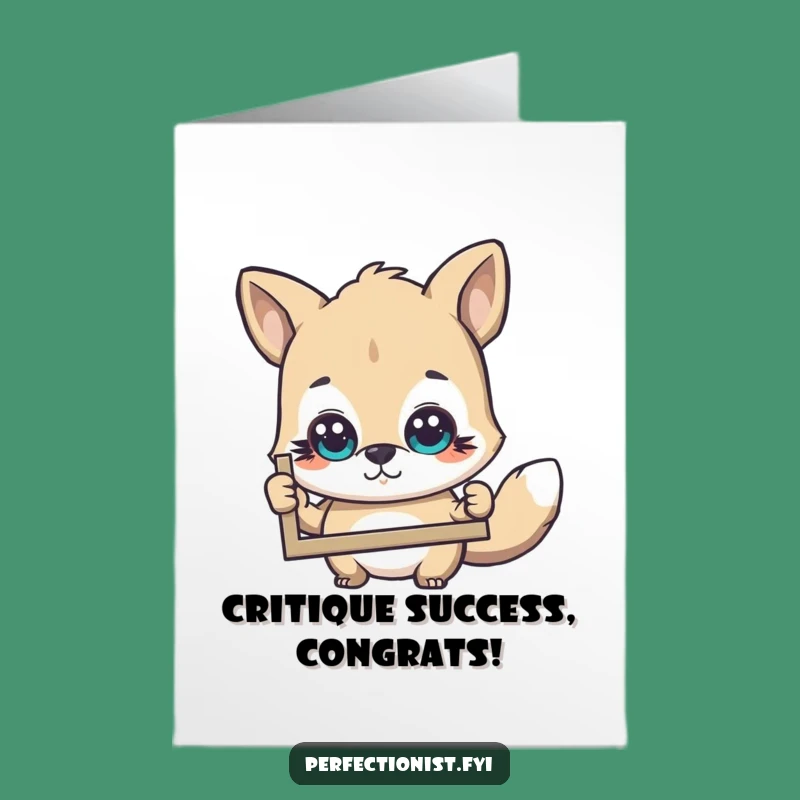 Free Printable Congrats Card: Critical Animal's Review, DIY Downloadable Approval