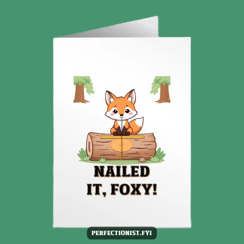 Free Printable Congrats Card: Fox Precision Success Funny Downloadable Gift