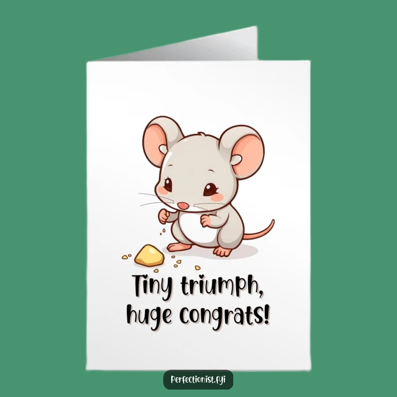 Precise Free Printable Mouse Congrats Card: Downloadable DIY for Tidy Triumphs