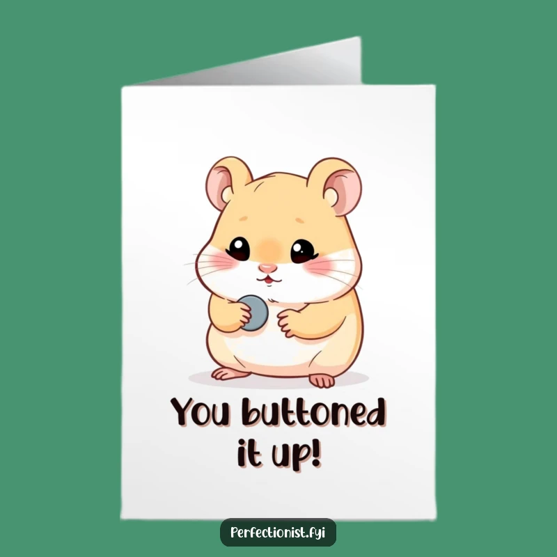 Free Printable Hamster Card: Polished Congrats for Gleaming Success, Downloadable Gift