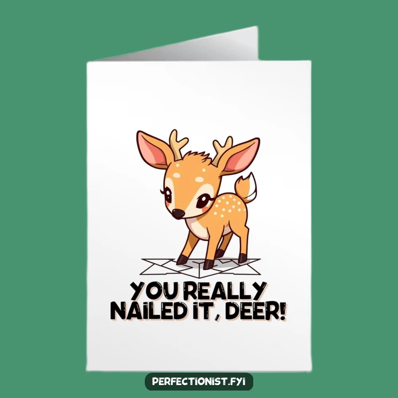 Free Printable Deer Planner Congrats Card - Funny Downloadable Gift for Achievers