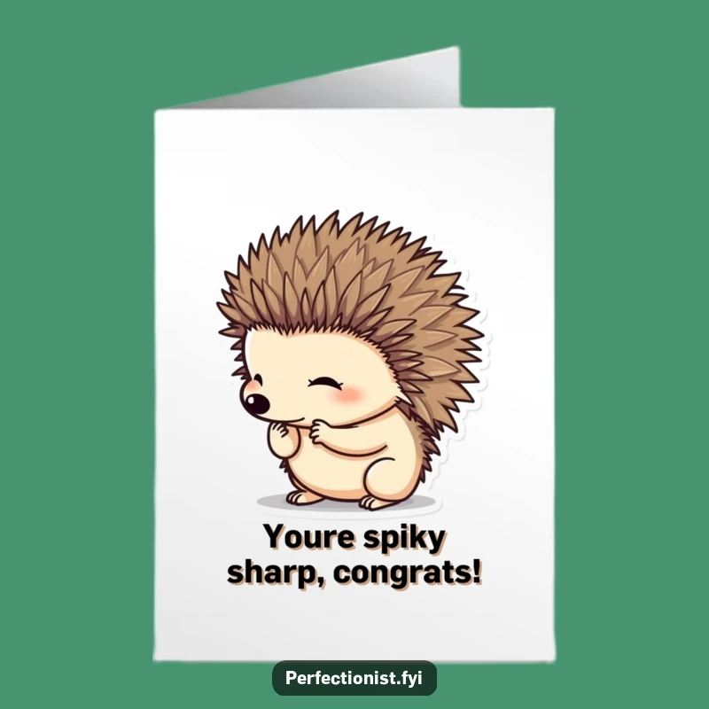 Free Printable Hedgehog Congrats Card: Prickly Pal Downloadable Gift!