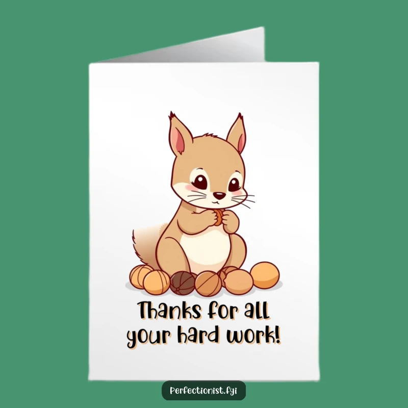 Free Printable Thank You Card: Squirrel's Perfect Nuts for Gratitude