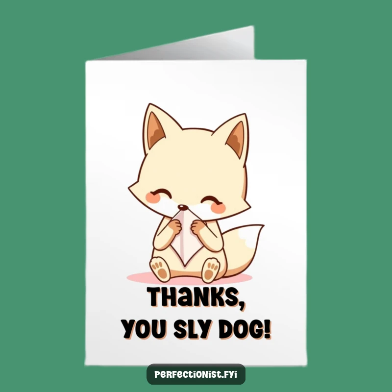 Free Printable Thank You Fox Card: Elegant Gratitude with a Funny, Neat Touch