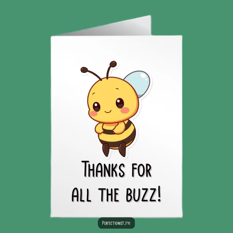 Free Printable Bee Thank You Card - Funny Nectar Gratitude Downloadable Gift