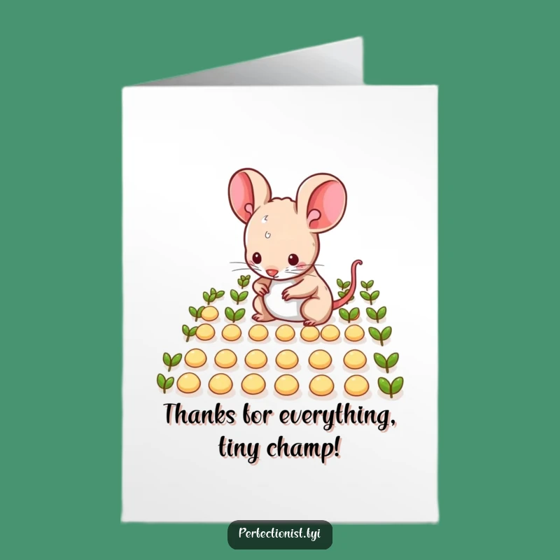 Free Printable Mouse Thank You Card: Seed Organizer Downloadable Gift!
