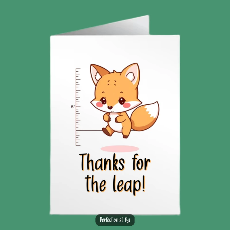 Free Printable Thank You Card: Fox's Calculated Thanks for Spot-On Appreciation