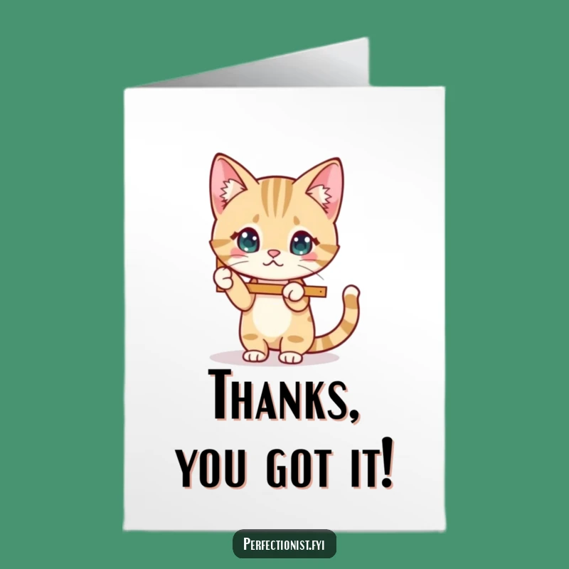 Free Printable Thank You Card: Cat Fixes Frame - Funny Downloadable Gift