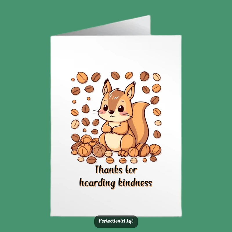 Witty Free Printable Squirrel Thank You Card: Unique Downloadable DIY Gift