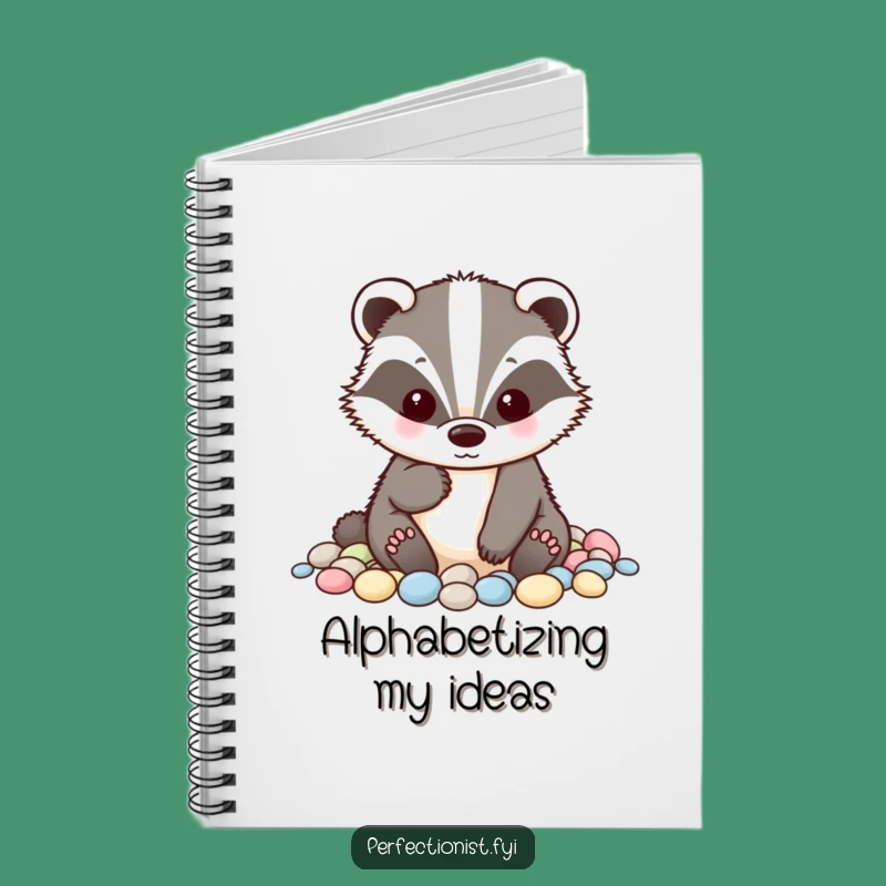 Funny Badger Notebook - Jot Down Ideas with Tidy Order!