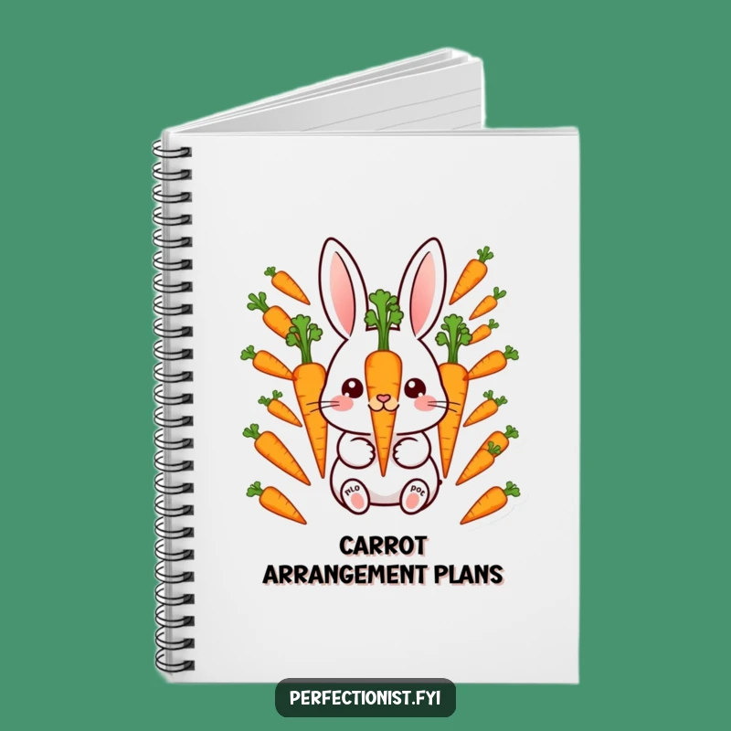 Funny Rabbit Carrot Notebook: Jot down notes with a meticulous bunny and its carrots, a perfect funny gift.