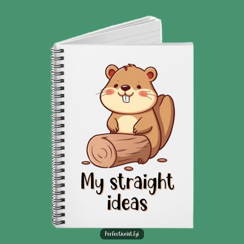 Funny Beaver Straight Log Notebook, Journal for Projects