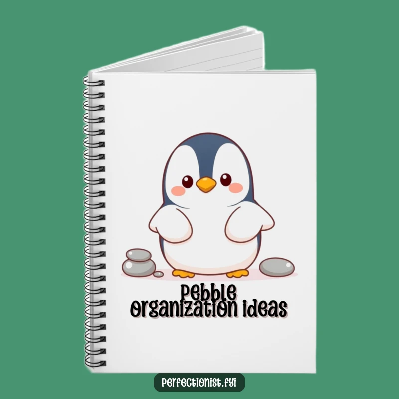 Funny Penguin Notebook, Pebble Line Journal, Hilarious Gift for Students