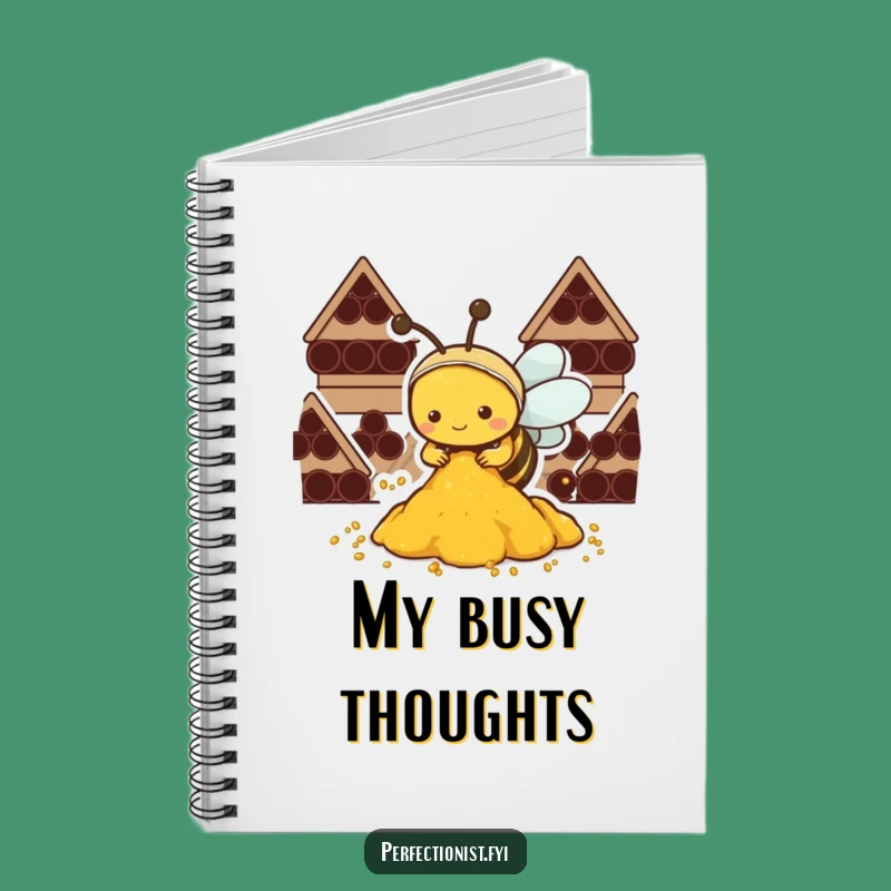 Funny Kawaii Bee Notebook: Diligent Bee Organizing Pollen, for Your Funny Gift