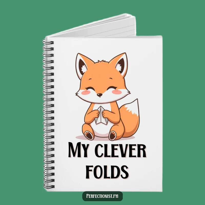 Funny Kawaii Fox Notebook: Origami Fox Folding Paper, Great Funny Gift