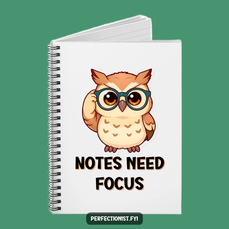 Funny Owl Notebook: Spectacled Owl Adjusts Glasses, Perfect For Smart Note-Taking