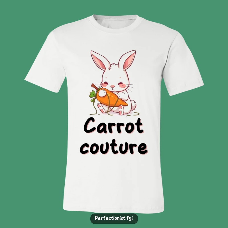 Funny Rabbit Carrot Detailing T-Shirt, OCD Humor Tee