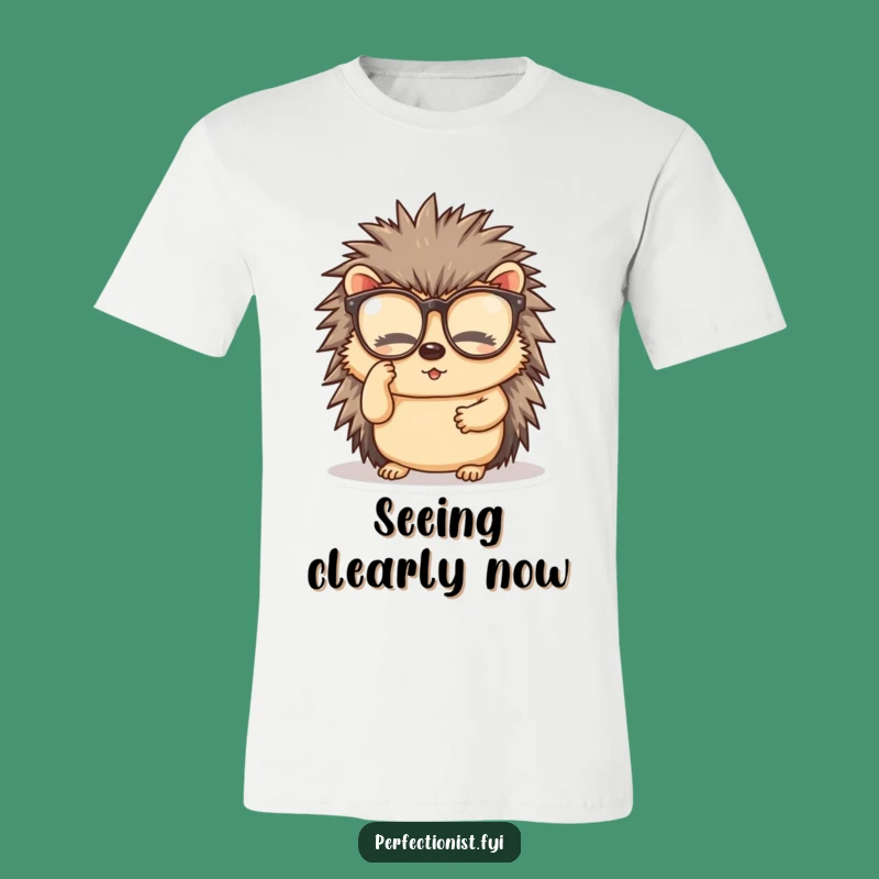 Funny Hedgehog Spectacle Cleaner T-Shirt: A Comical Tee for Detail Lovers