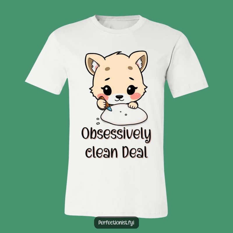 Funny Cleaning T-Shirt - Meticulous Animal Dust Detail - Hilarious Neat Freak Gift