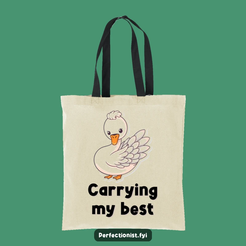 Funny Swan Feather Art Tote Bag, Stylish & Organized Accessory