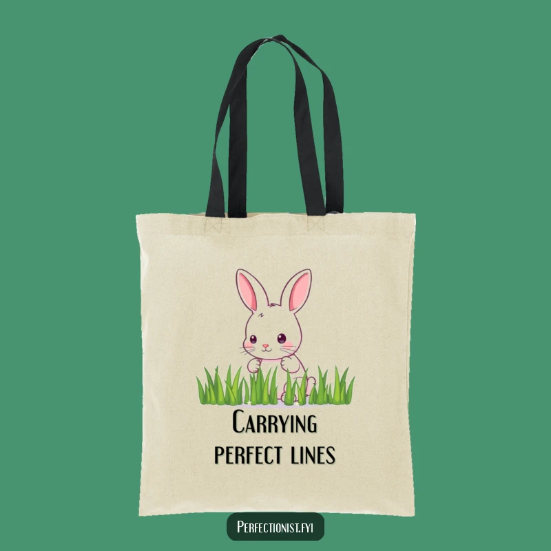 Funny Bunny Grass Tote: Carry Your Order with this Funny Gift