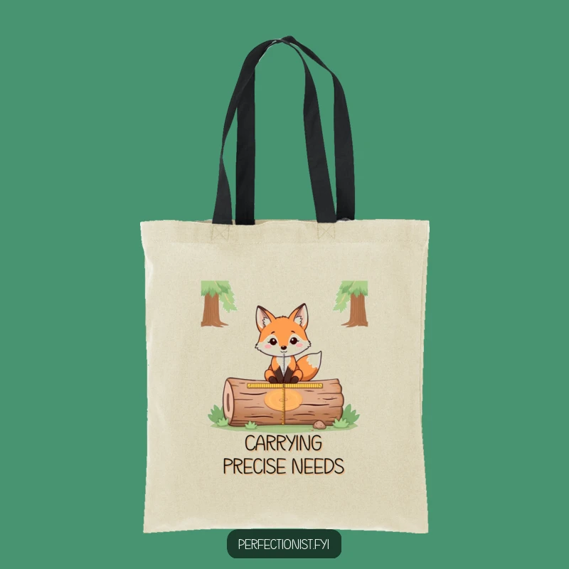 Funny Fox Measuring Tote: Carry Your Finds with the Precise Surveyor - A Practical Funny Gift