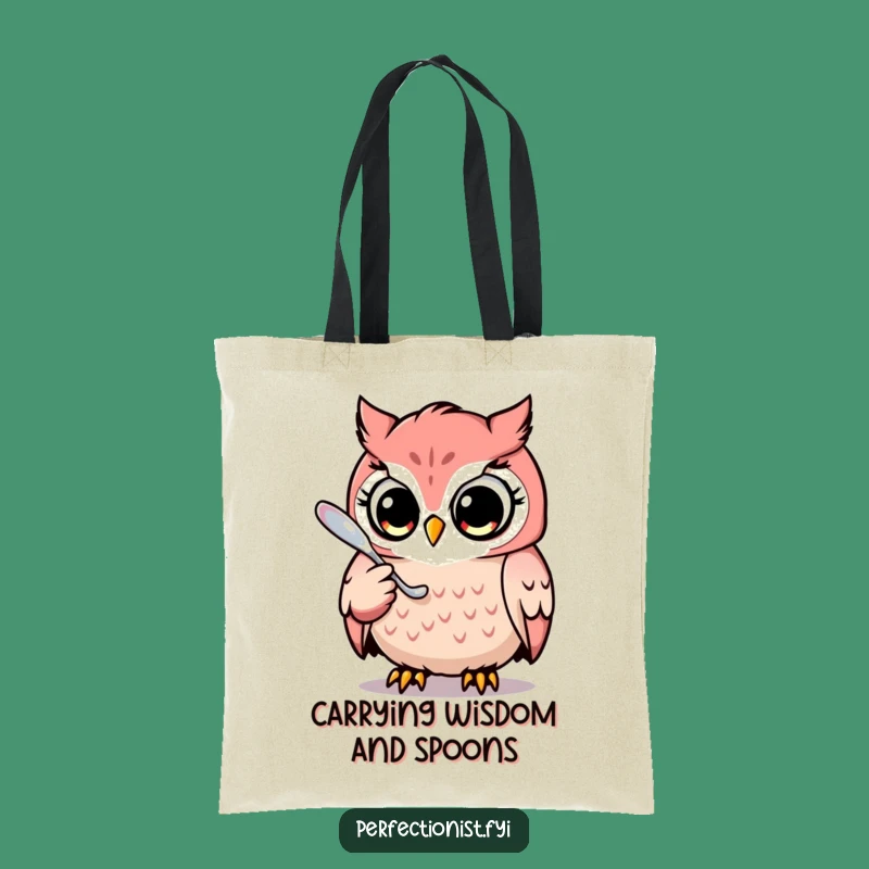 Funny Owl Spoon Lover Tote Bag: Carry Your Shine in Style