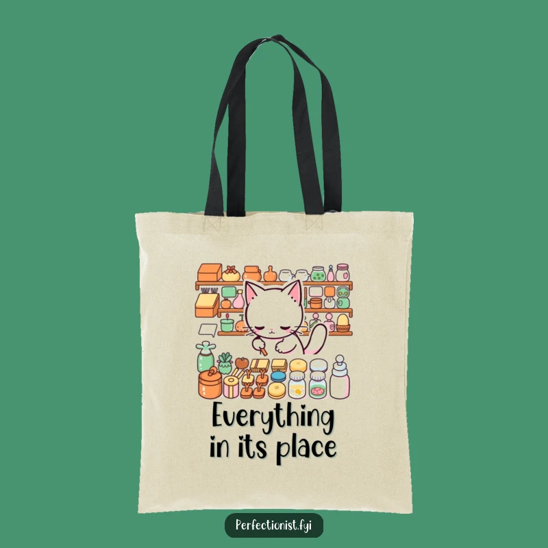 Funny Cat Arranging Tote Bag: Stylishly Organized & Humorous, Ideal Funny Gift