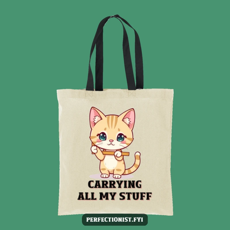 Funny Cat Frame Tote Bag: Tidy Feline's Carry-All, Practical Funny Gift!