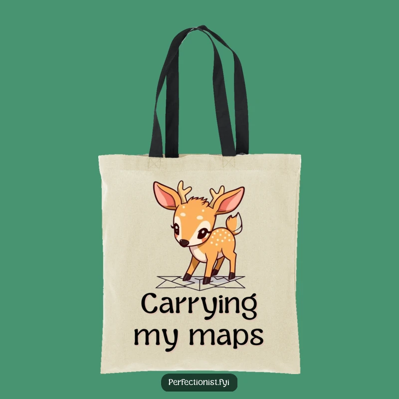 Funny Deer Planner Tote Bag: Cute Character Carry-All, Practical & Hilarious Gift!