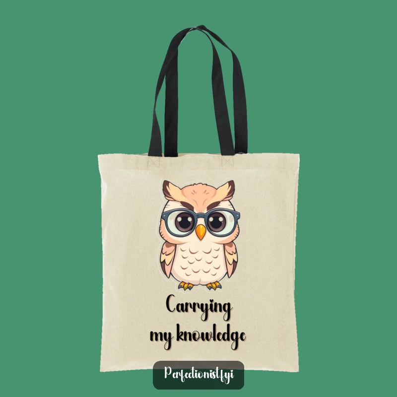Funny Owl Polishing Tote Bag: Carry Wisdom with Humor, Ideal Funny Gift