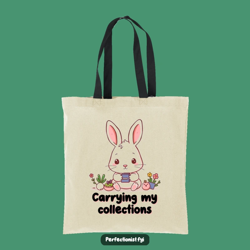 Funny Rabbit Aligning Tote Bag: Organized Humor Carry-All, Ideal Funny Gift