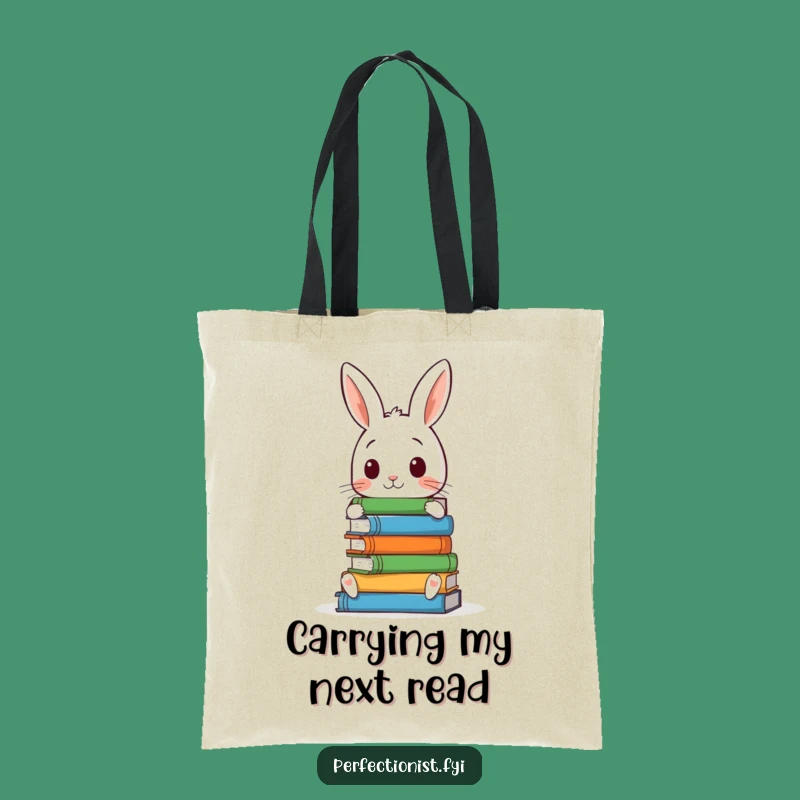 Funny Rabbit Book Lover Tote Bag: Carry Your Books in Style