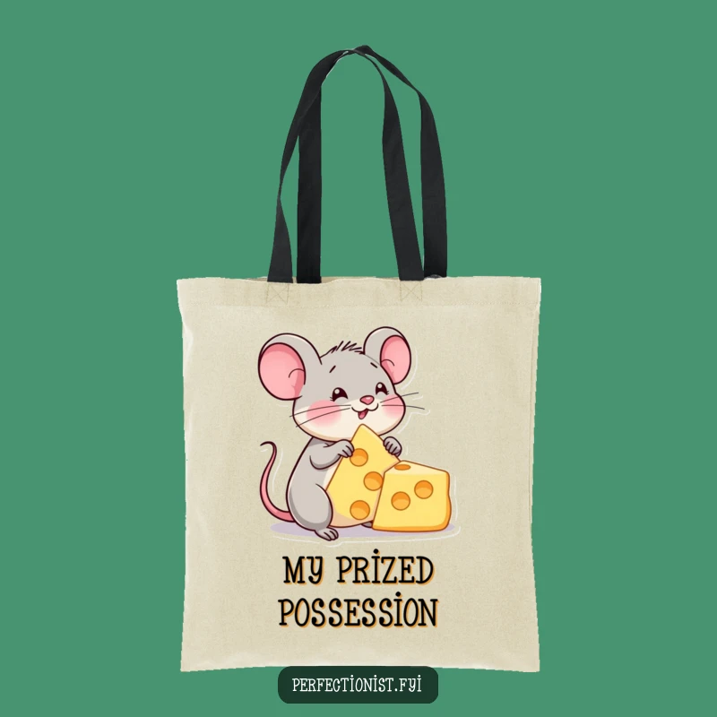 Funny Cheese Mouse Tote Bag - Carry Your Love for Cheese